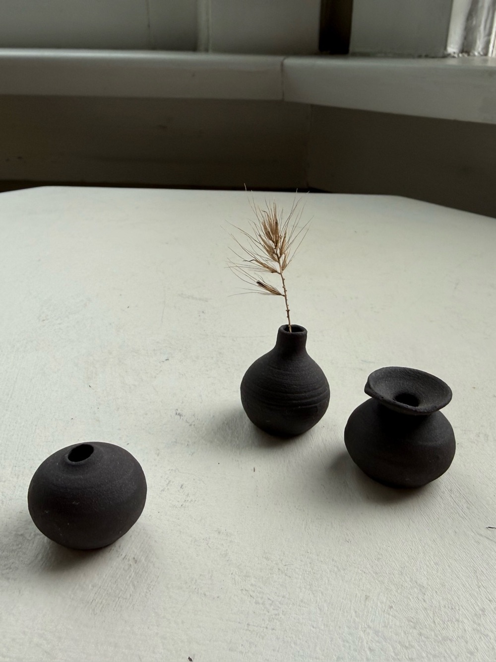 Teeny tiny handmade vases x3